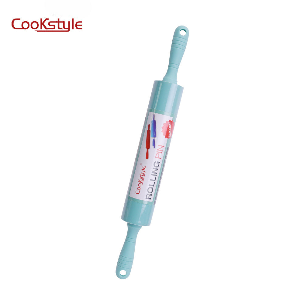 نشابه سيليكون من cook style  بمقبض خشب زان عالى الجودة