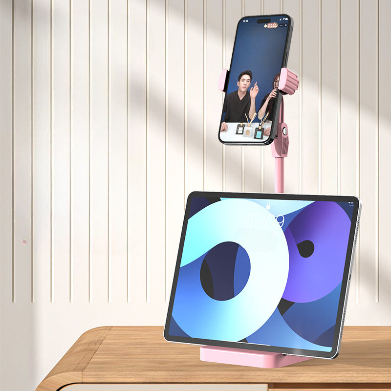 حامل موبايل قابل للسحب ومتعدد الوظائف بمشبك للتثبيت على الترابيزة والمكتب للبث المباشر
