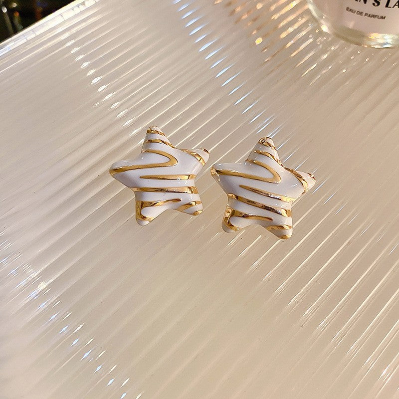 حلق تصميم فريد , شكل نجمة