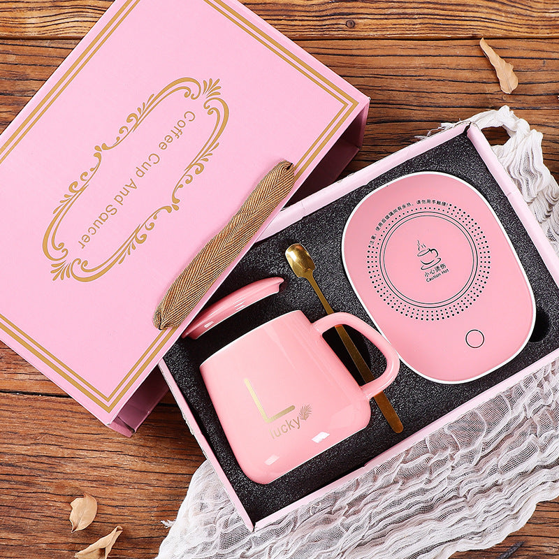 طقم تسخين كوب قهوة بدرجة حرارة ثابتة للقهوة والكاكاو والشاي والماء والحليب للاستخدام المنزلي والمكتب USB