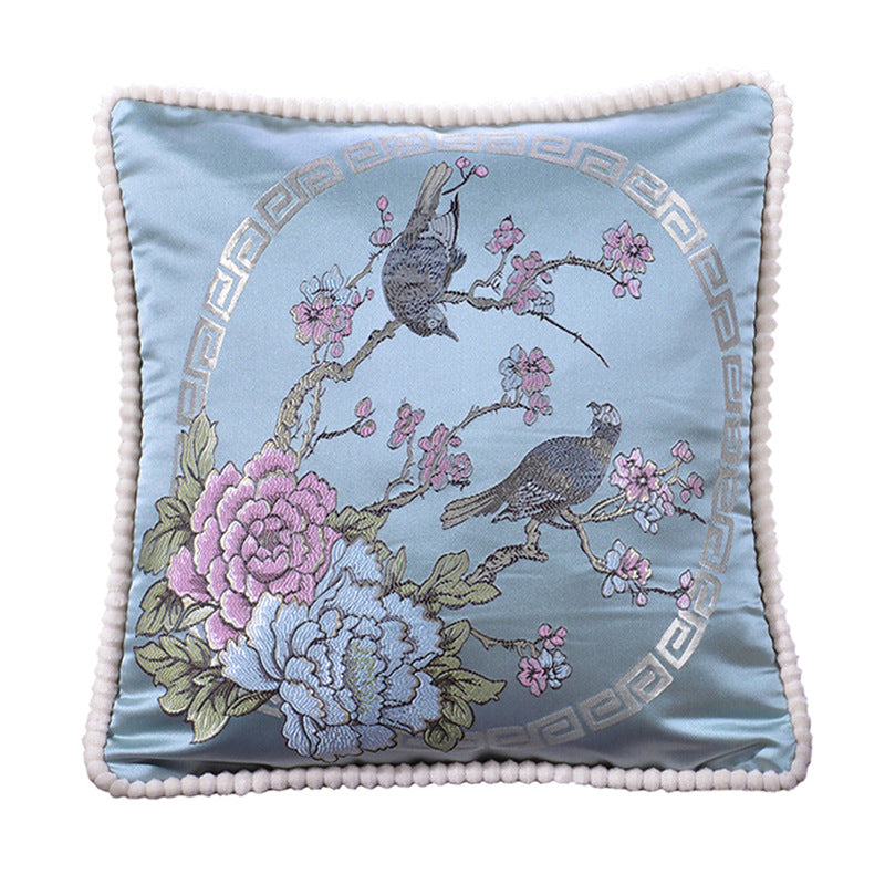 كوشن فاخر من قماش الجاكار المطرز 48 * 48 سم مع الحشو الفيبر