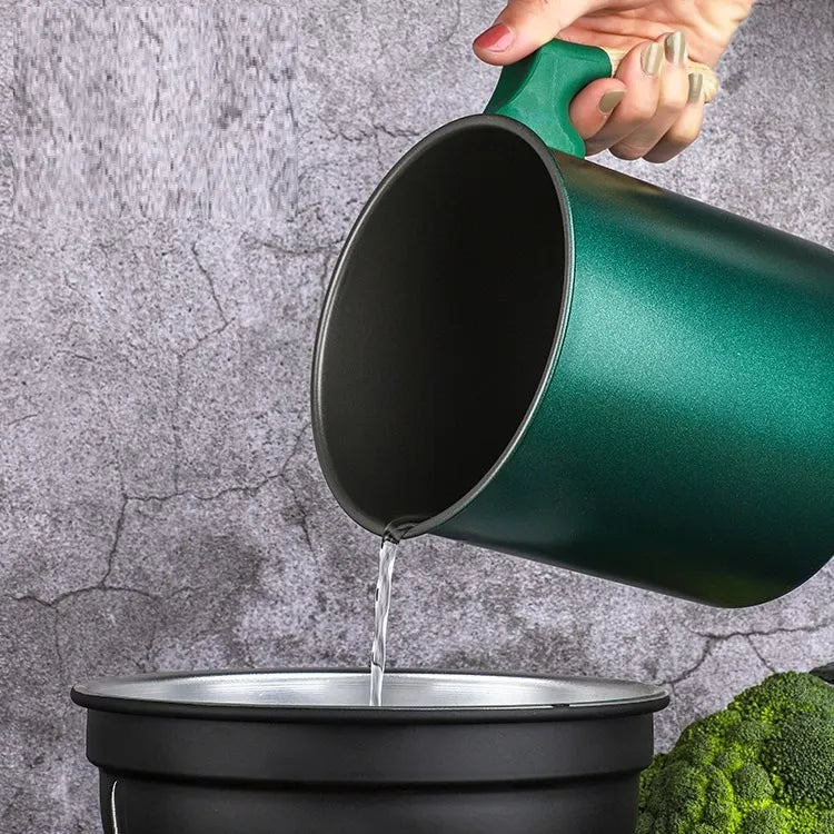 فلتر زيت مع مصفاة ستانلس ستيل مانعة للتسرب، للقلي وتخزين زيت الطبخ 1.4 لتر