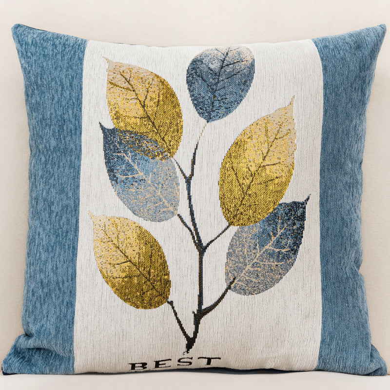 وسادة أريكة من الشنيل بتصميم ورقة شجر لطيفة بمقاس 45x45 سم