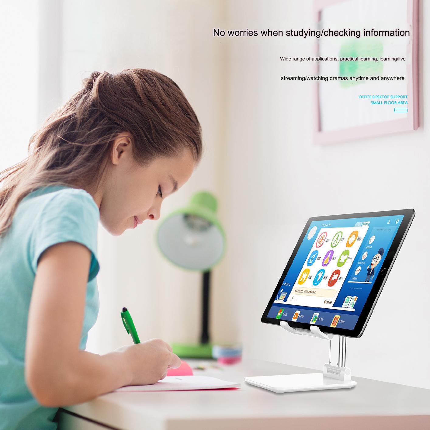 حامل موبايل، حامل مكتبي، قابل للتعديل، سهل الإستخدام لإي موبايل وتابلت، سهل الحمل في إي مكان، حامل جوال المكتب، معدن