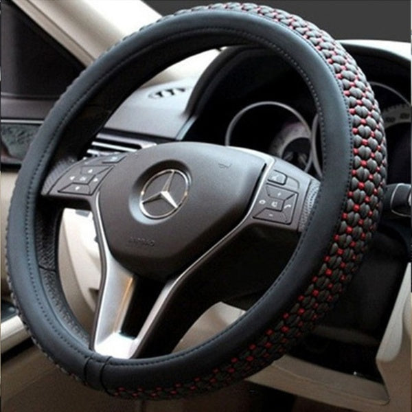 غطاء عجلة قيادة السيارة قابل للتهوية وممتص للعرق