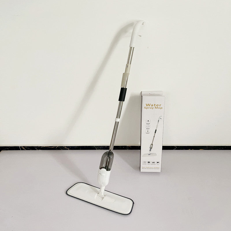 مساحة موب مايكروفايبر و ستانلس ستيل مع بخاخ مياه مدمج لتنظيف الأرضيات مع فوط تنظيف قابلة للإزالة والغسل