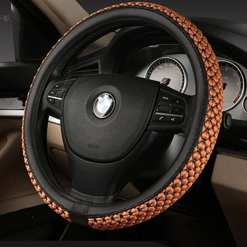غطاء عجلة قيادة السيارة قابل للتهوية وممتص للعرق