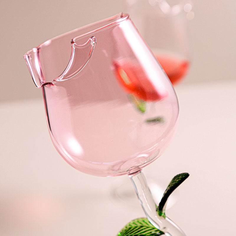 كأس زجاج كريستال على شكل الوردة صناعة يدوية 280 مل