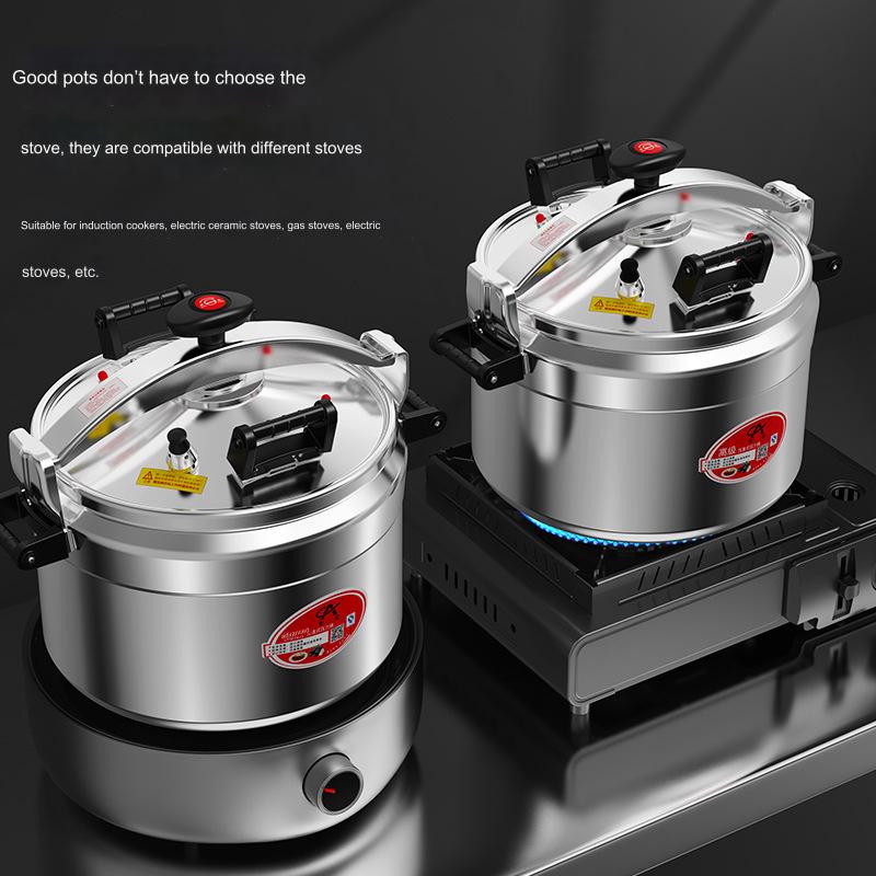 حلة ضغط ، تصميم آمن ومتين، فضي، بأحجام مختلفة