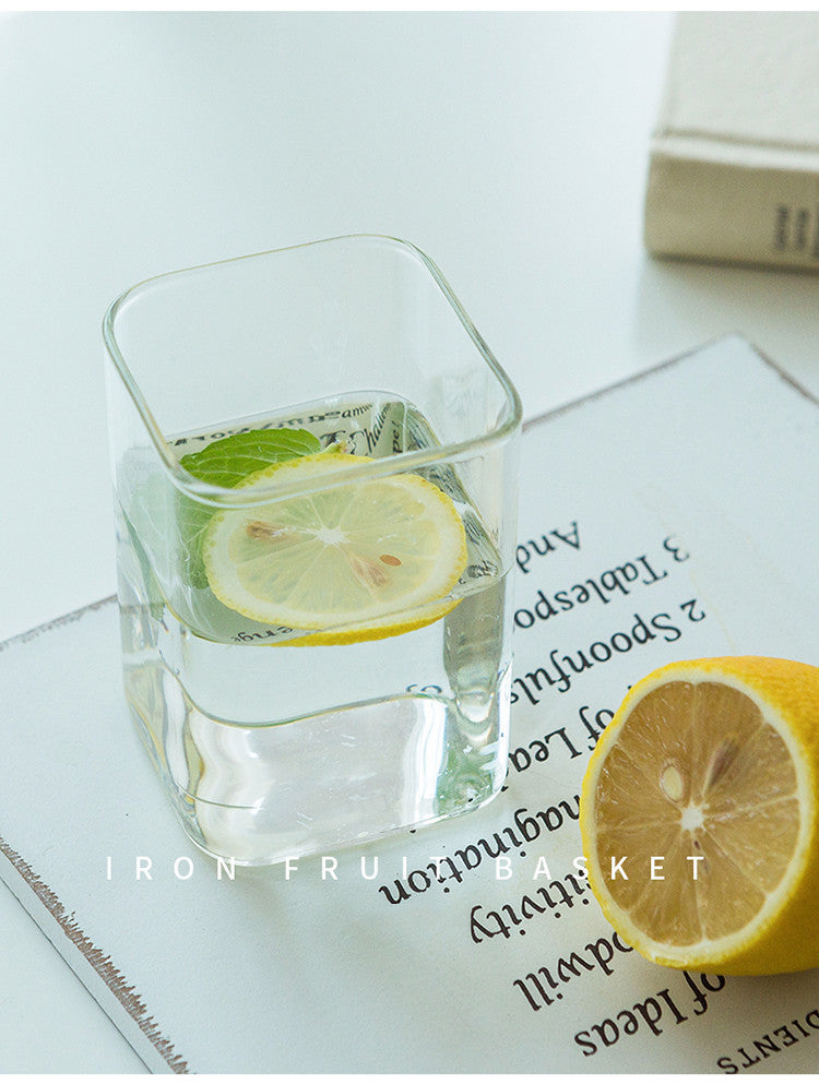 أكواب من الزجاج الفاخر، مربعة متعددة الأستخدام، للماء, العصير أو الكوكتيلات