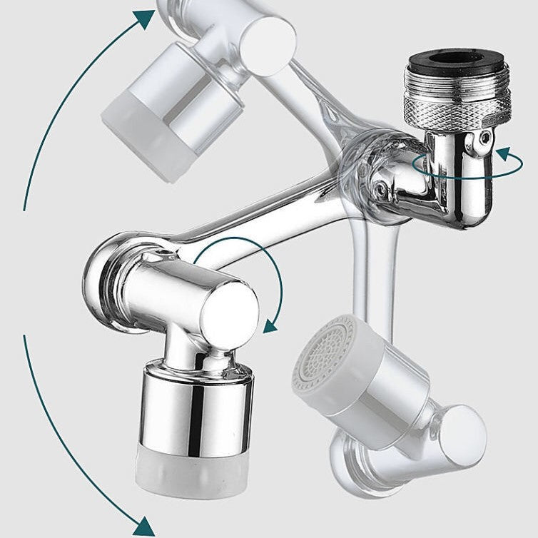 وصلة تمديد حنفية تتوافق مع معظم الحنفيات بذراع متحرك قابل للدوران بزاوية كبيرة 1080 درجة، مصفاة حنفية دوارة لحنفيات المطبخ والحمام