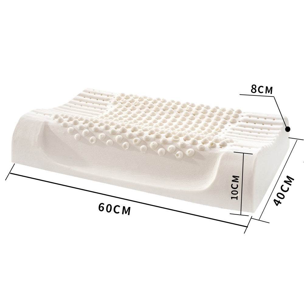 وسادة نوم من اللاتكس الطبيعي الخالص ، وسادة دعم للرقبة من أجل نوم مريح  -  تدليك    ( 40x60x10سم )