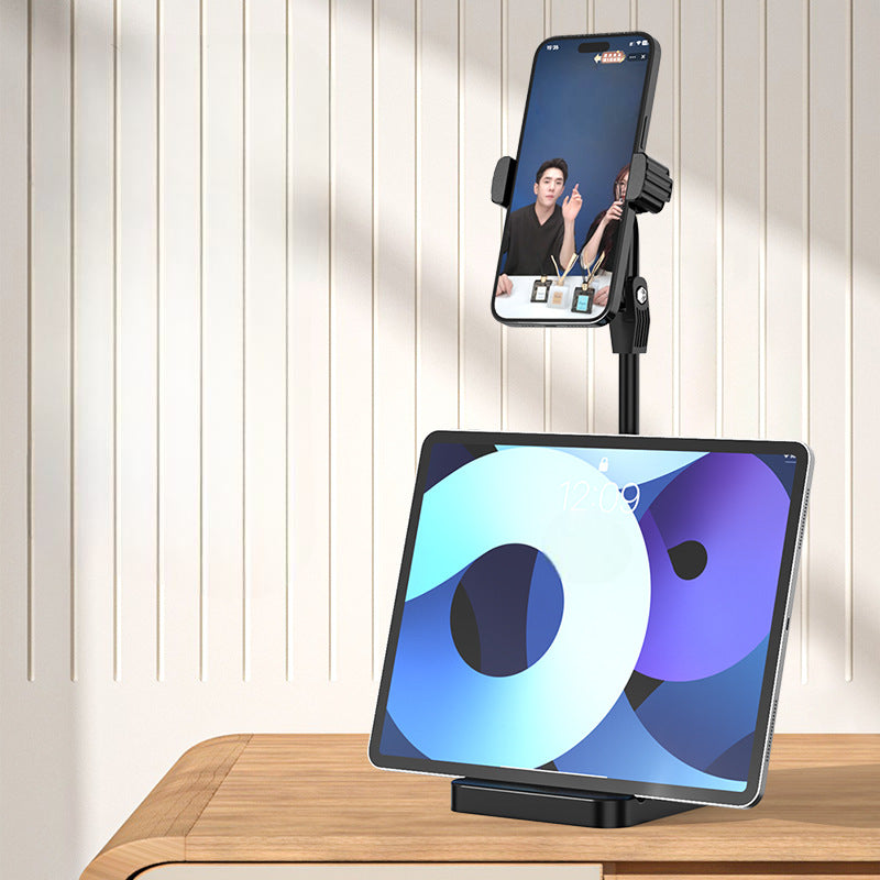 حامل موبايل قابل للسحب ومتعدد الوظائف بمشبك للتثبيت على الترابيزة والمكتب للبث المباشر