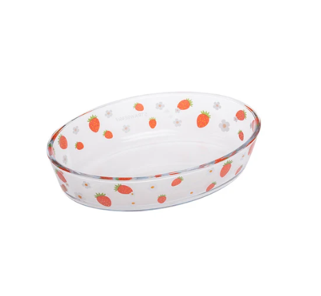 طاجن دائرى الشكل حرارى، متتعدد الإستخدام يدخل الفرن والثلاجة وغسالة الأطباق والميكرويف