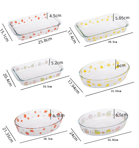 طاجن دائرى الشكل حرارى، متتعدد الإستخدام يدخل الفرن والثلاجة وغسالة الأطباق والميكرويف