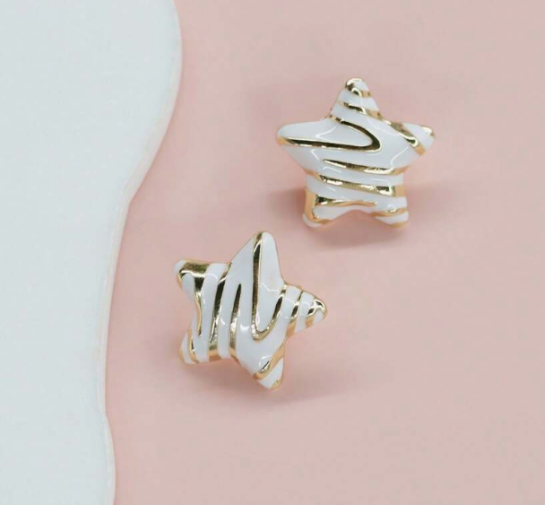 حلق تصميم فريد , شكل نجمة