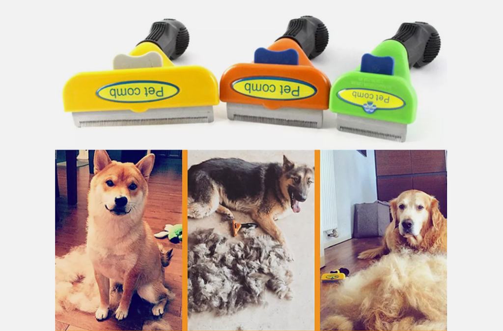 فرشاة إزالة الفراء للحيوانات الأليفة، مشط الشعر للكلاب والقطط، فرشاة العناية بالحيوانات