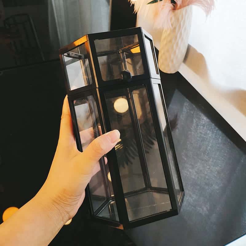 حامل فرشاة المكياج السداسي