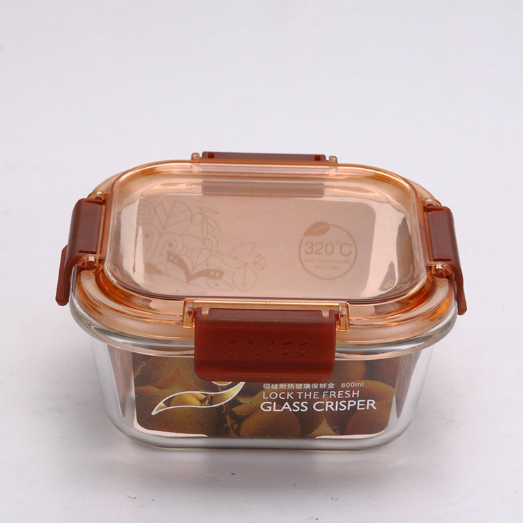 وعاء زجاجي حرارى عالى الجودة، مستطيل، وعاء تخزين للطعام