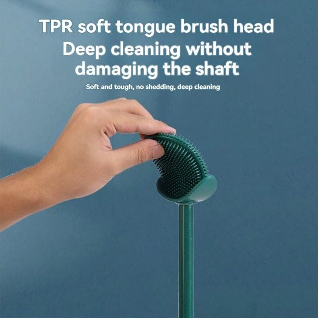 فرشاة تنظيف الحمام المنزلية، فرشاة تنظيف الحمام ذات الطراز الفاخر الخفيف لخدمات/محلات التنظيف التجارية فرشاة تواليت سيليكون مرنة لتنظيف الحمام