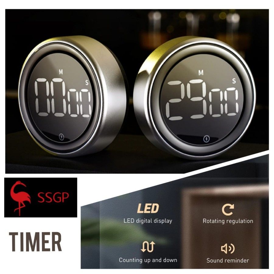 مؤقت مطبخ مغناطيسي رقمي  SSGP مع منبه