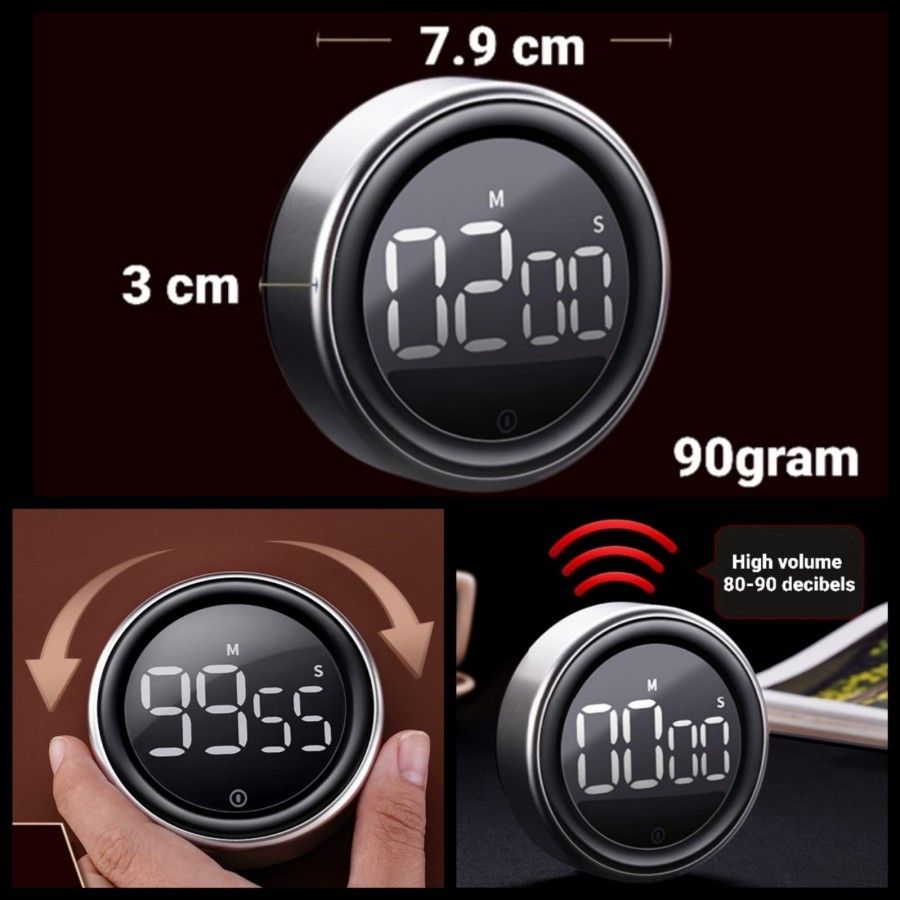 مؤقت مطبخ مغناطيسي رقمي  SSGP مع منبه