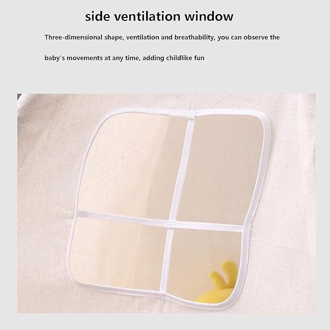 خيمة أطفال محمولة، خيمة أطفال قماشية و4 أعمدة خشبية قابلة للطي