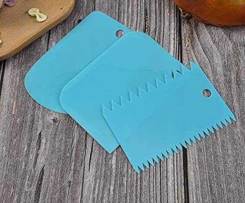 طقم مكشطة بلاستيكية للكيك مكون من 3 قطع متعددة الأغراض