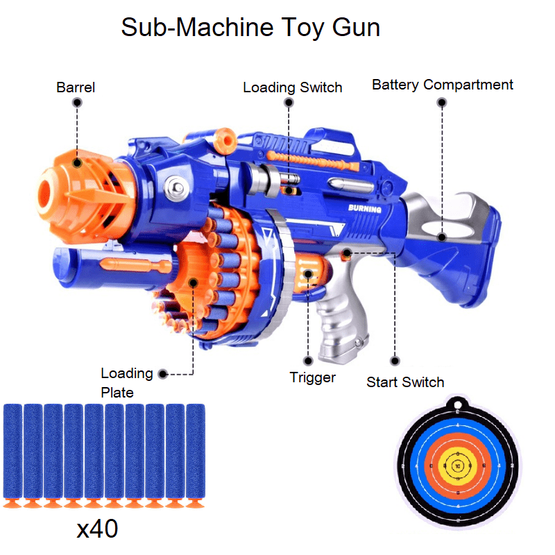 لعبة مسدس، رصاصة ناعمة مع إطلاق نار لمسافات طويلة