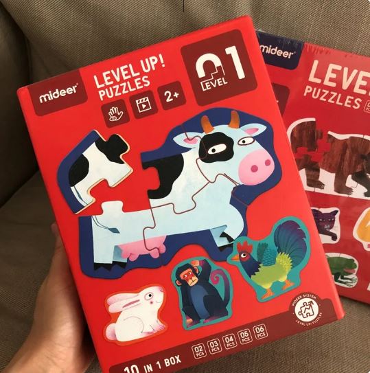 لغز تعليمي للأطفال 10 في 1، لغز تعليمي مبكر مناسب للأطفال فوق 1.5 سنة