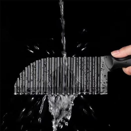 طقم سكاكين بطاطس ستانلس ستيل مكون من 2 سكين مموجتين ومقشرة، طقم 3قطع