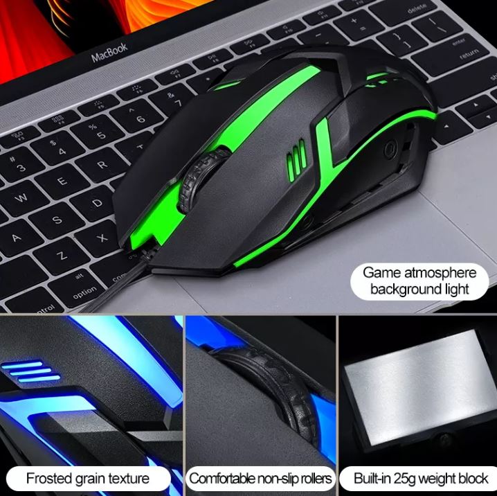 مجموعة لوحة مفاتيح سلكية وماوس TF270 Punk مضيئة للألعاب USB باللغة الانجليزية