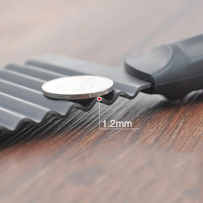 طقم سكاكين بطاطس ستانلس ستيل مكون من 2 سكين مموجتين ومقشرة، طقم 3قطع