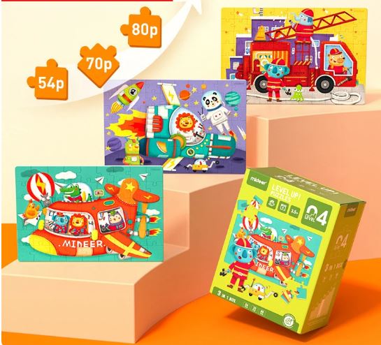 لغز تعليمي للأطفال 3 في 1، ألغاز تعليمية للأطفال