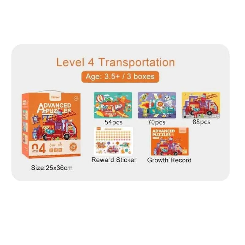 لغز تعليمي للأطفال 3 في 1، ألغاز تعليمية للأطفال