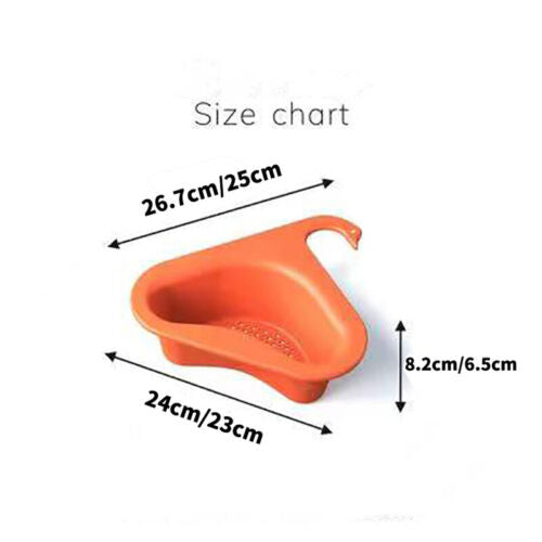 مصفاة على شكل بجعة برف مثلث يتم تعليقه على حنفية المطبخ