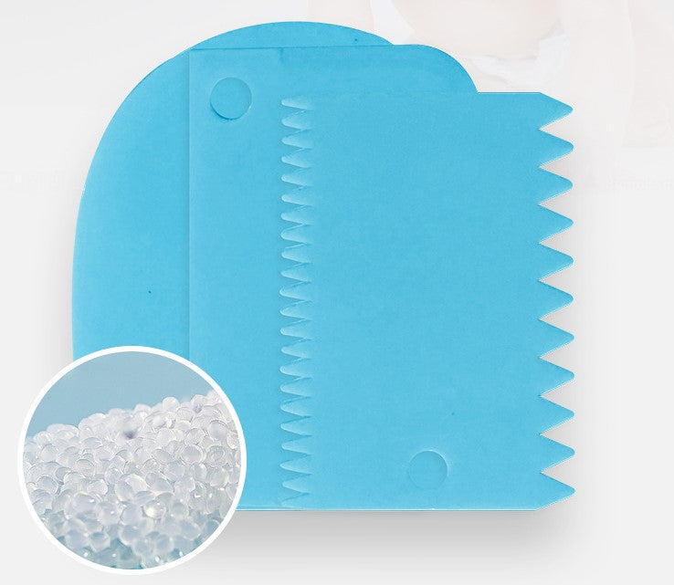 طقم مكشطة بلاستيكية للكيك مكون من 3 قطع متعددة الأغراض