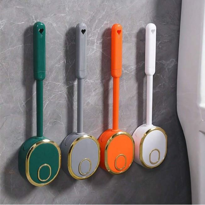 فرشاة تنظيف الحمام المنزلية، فرشاة تنظيف الحمام ذات الطراز الفاخر الخفيف لخدمات/محلات التنظيف التجارية فرشاة تواليت سيليكون مرنة لتنظيف الحمام