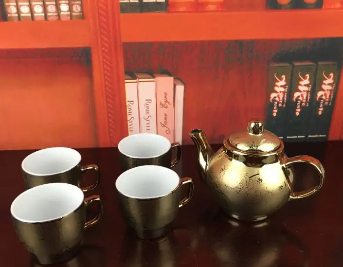 طقم فناجين قهوة من البورسلين  مكون من 6 قطع