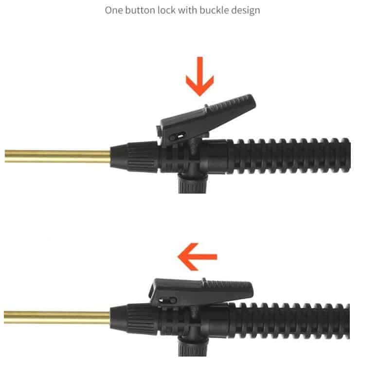 بخاخ ضغط محمول سعة 5 لتر مع فوهات مخروطية معدنية قابلة للتعديل بزاوية 360 درجة، وحزام كتف